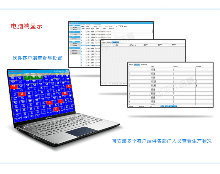 讯鹏注塑生产安灯看板显示界面