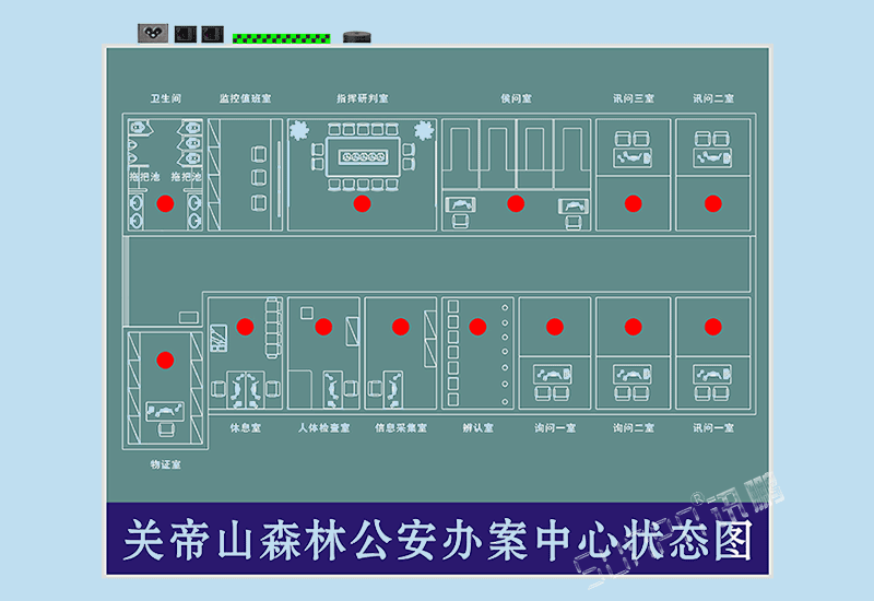公安局派出所办案中心平面图报警状态监控汇总系统-审讯室讯问室门头