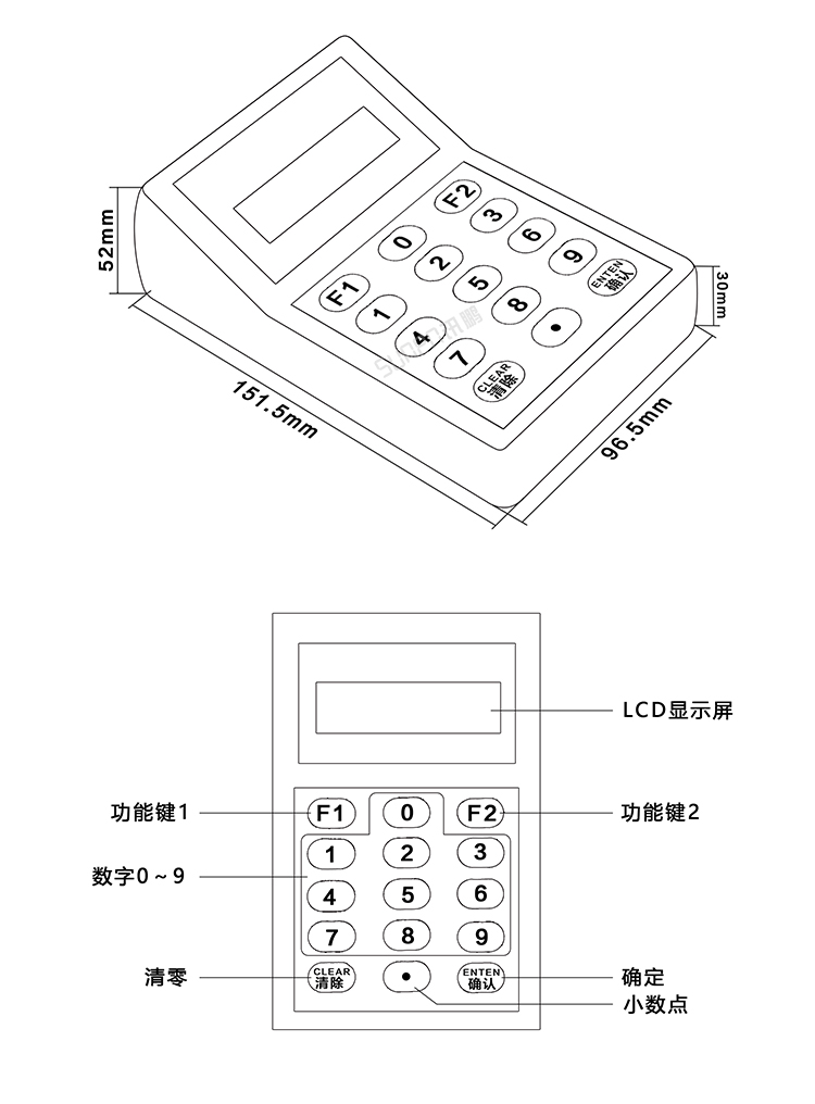 液晶小键盘