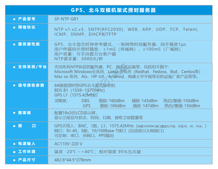 同步时钟服务器-卫星时钟服务器