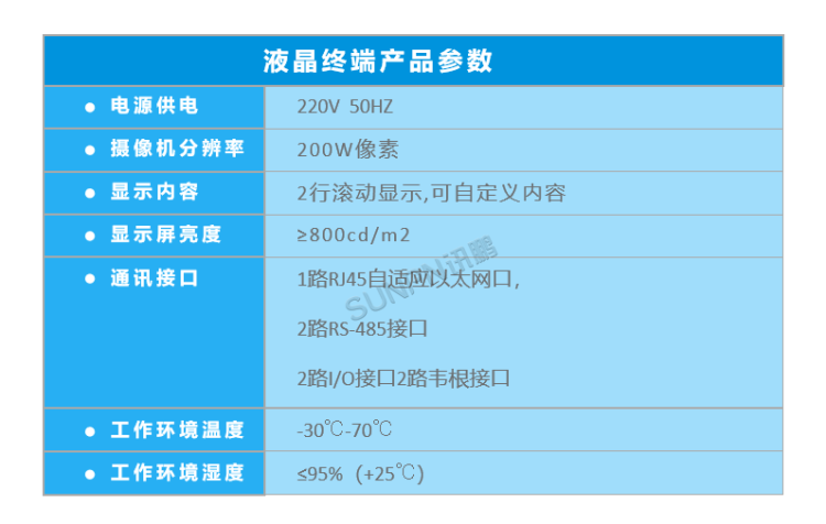 智能车位引导系统道闸-产品参数