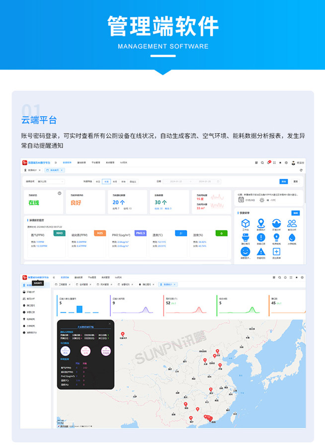 智慧公厕管理系统-管理端软件