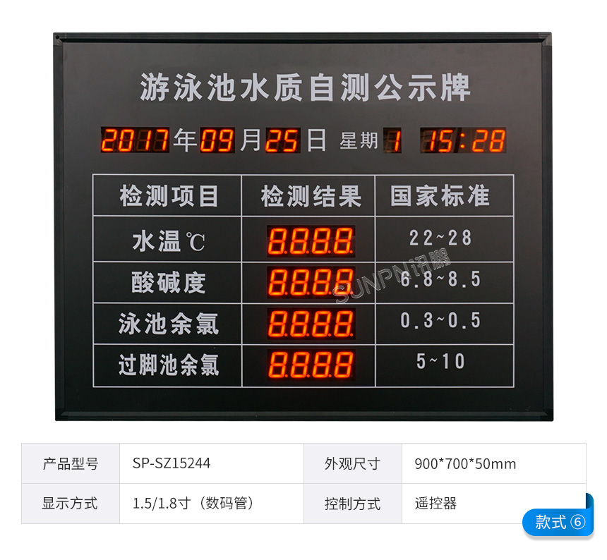 讯鹏水质监测显示屏-款式参考