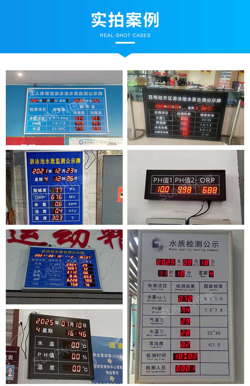 讯鹏水质监测显示屏-案例实拍