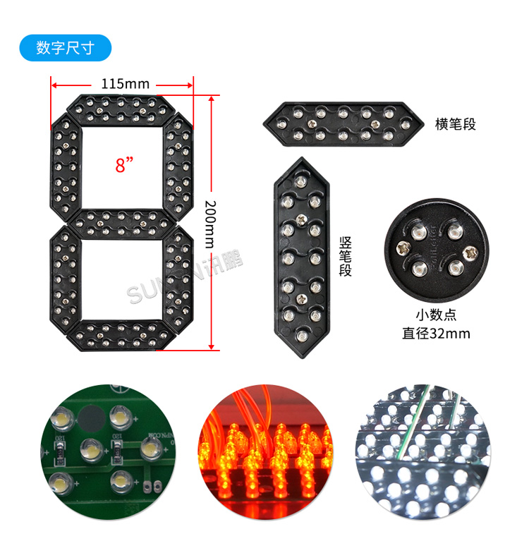 户外时钟数码管尺寸 户外时钟数码管尺寸